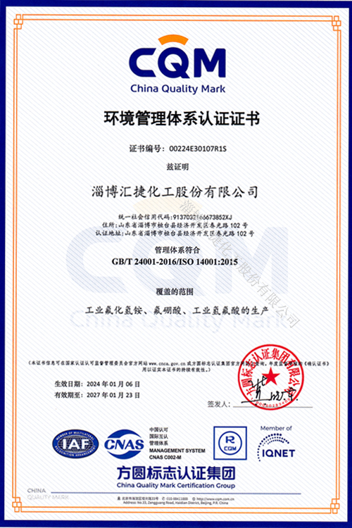 Environmental Management System Certificate